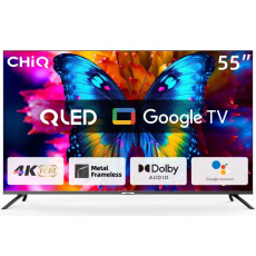 CHiQ U55QM8E TV 55", UHD, QLED, smart, Google TV, dbx-tv, Dolby Audio, Frameless