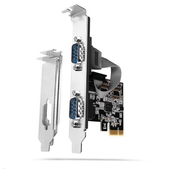 AXAGON PCEA-S2N, PCIe řadič - 2x sériový port (RS232) 250 kbps, vč. LP AXAGON PCEA-S2N, PCIe řadič - 2x sériový port (RS232) 250 kbps, vč. LP