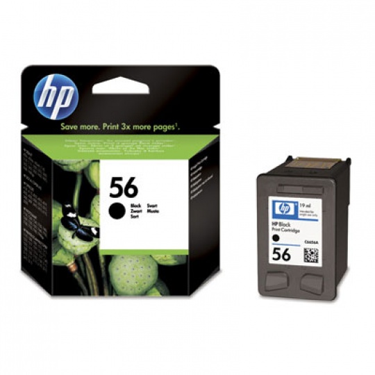 HP 56 Black Ink cart, 19 ml, C6656AE (520 pages)