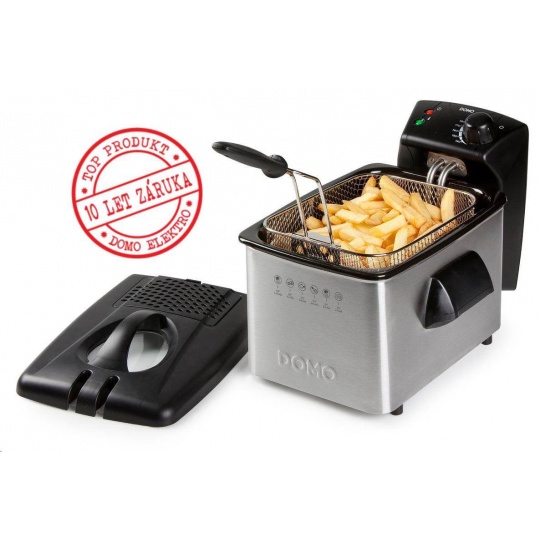 DOMO DO464FR Nerezová fritéza 3l smalt s filtrem