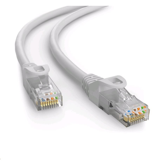 C-TECH kabel patchcord Cat6e, UTP, šedý, 50m