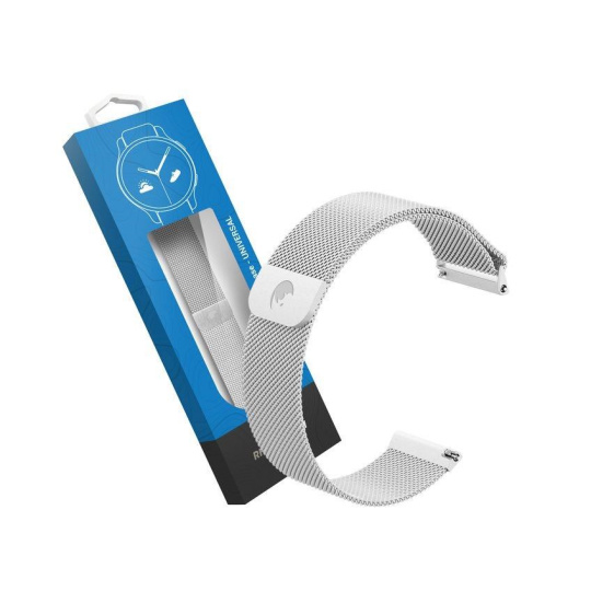 RhinoTech univerzální řemínek milánský tah Quick Release 20mm stříbrný RhinoTech univerzální řemínek milánský tah Quick Release 20mm stříbrný