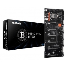 ASRock MB Sc LGA1200 H510 PRO BTC+, Intel H510, 1xDDR4, 1xHDMI ASRock MB Sc LGA1200 H510 PRO BTC+, Intel H510, 1xDDR4, 1xHDMI