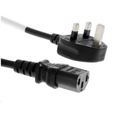 PREMIUMCORD Kabel napájecí 230V, zahnutá zástrčka pro Velkou Británii, 2m PREMIUMCORD Kabel napájecí 230V, zahnutá zástrčka pro Velkou Británii, 2m