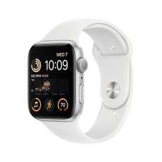 APPLE Watch SE GPS 44mm Silver Aluminium Case with White Sport Band - Regular APPLE Watch SE GPS 44mm Silver Aluminium Case with White Sport Band - Regular