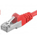 PREMIUMCORD Patch kabel CAT6a S-FTP, RJ45-RJ45, AWG 26/7 1m červená