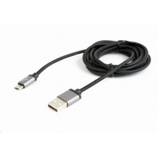 GEMBIRD Kabel USB A Male/Micro B Male 2.0, 1,8m, opletený, černý, blister GEMBIRD Kabel USB A Male/Micro B Male 2.0, 1,8m, opletený, černý, blister