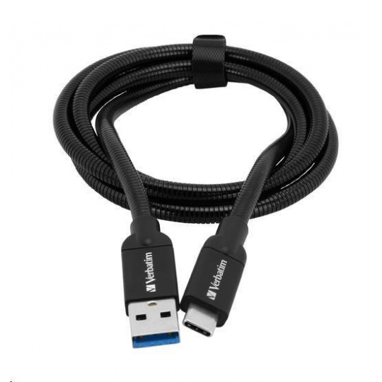 VERBATIM 48871 kabel USB 3.1 Type-C to USB-A Stainless Steel Cable 100cm GEN2_O2 polep