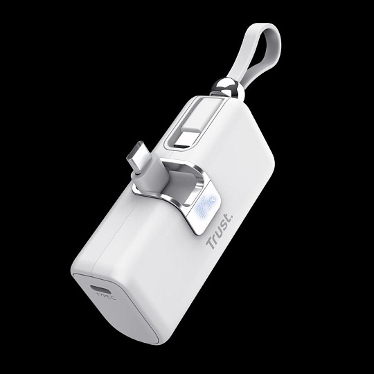 TRUST powerbanka PACTO 5000 PD POCKET, bílá