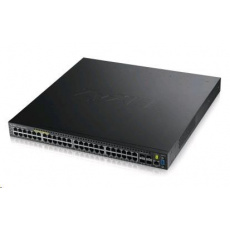 Zyxel GS3700-48HP 52-port Gigabit L2+ Managed PoE Switch, 48x gigabit RJ45, 4x gigabit SFP, 802.3at, 460W