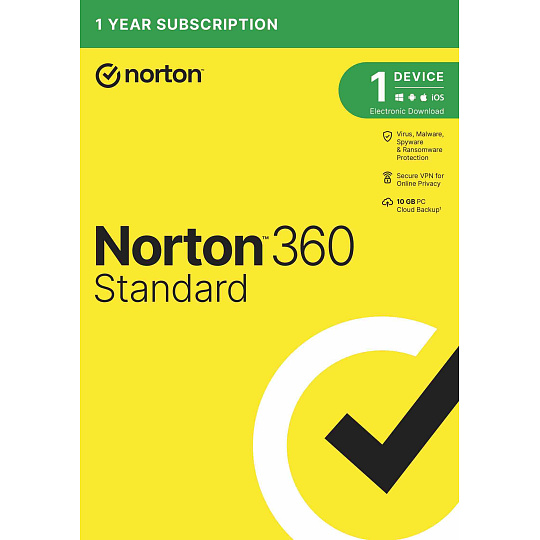 NORTON 360 STANDARD 10GB + VPN 1 uživatel pro 1 zařízení na 1 rok ESD 1+1 (50%) NORTON 360 STANDARD 10GB + VPN 1 uživatel pro 1 zařízení na 1 rok ESD 1+1 (50%)
