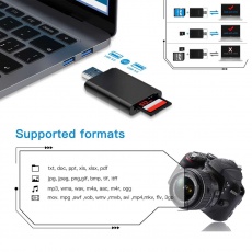 PLATINET čtečka paměťových karet SD a micro SD FAST, MICRO SD/TF SD 4.0 UHSII USB 3.0 PLATINET čtečka paměťových karet SD a micro SD FAST, MICRO SD/TF SD 4.0 UHSII USB 3.0