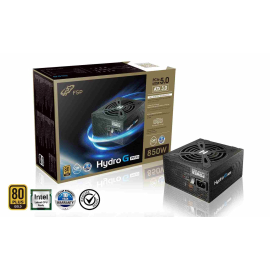 Fortron zdroj 850W HYDRO G PRO 850, 80PLUS Gold, modular (ATX 3.0, PCIe 5.0)