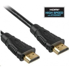 PremiumCord HDMI High Speed + Ethernet kabel, zlacené konektory, 1m PremiumCord HDMI High Speed + Ethernet kabel, zlacené konektory, 1m