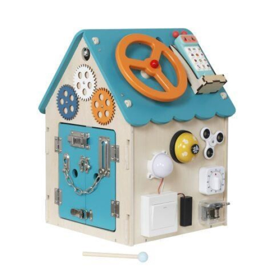 2Kids Toys Activity board Domeček tyrkysový 2Kids Toys Activity board Domeček tyrkysový