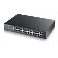 Zyxel GS1900-24E 24-port Desktop Gigabit Web Smart switch: 24x Gigabit metal, IPv6, 802.3az (Green), fanless, rack kit Zyxel GS1900-24E 24-port Desktop Gigabit Web Smart switch: 24x Gigabit metal, IPv6, 802.3az (Green), fanless, rack kit