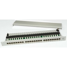 19" Patch panel 24port, FTP, Cat6A, šedý 19" Patch panel 24port, FTP, Cat6A, šedý