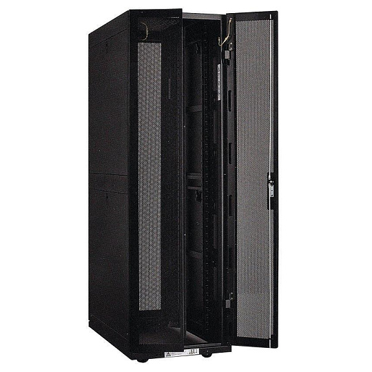 XtendLan 19" stojanový rozvaděč 42U 600x1000, nosnost 800kg, perforované dveře i záda, kolečka, rozložený, černý