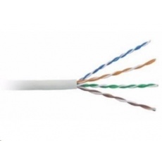 UTP kabel LYNX, Cat5E, drát, PVC, Dca, šedý, 305m