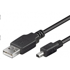 PremiumCord Kabel USB, A-B mini, 4piny, 2m Mitsumie PremiumCord Kabel USB, A-B mini, 4piny, 2m Mitsumie