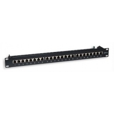 Intellinet Patch panel 24 port Cat6, stíněný STP, černý