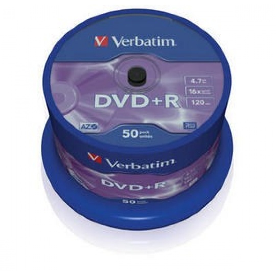 VERBATIM DVD+R(50-Pack)Spindle/General Retail/16x/4.7GB