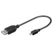 PREMIUMCORD Redukce USB 2.0 A - Micro B OTG, kabel (F/M, On The Go kompatibilní)