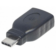 Manhattan USB adaptér, USB 3.1 Gen 1, USB-C Male na USB-A Female, 5 Gbps, černá