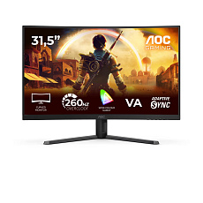 AOC MT VA 31,5" C32G42ZE - Curved VA panel, 1920x1080, 240Hz, HDMI, DP AOC MT VA 31,5" C32G42ZE - Curved VA panel, 1920x1080, 240Hz, HDMI, DP