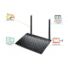 ASUS DSL-N16 VDSL/ADSL Wireless N300 Modem Router, 4x 10/100 RJ45 ASUS DSL-N16 VDSL/ADSL Wireless N300 Modem Router, 4x 10/100 RJ45