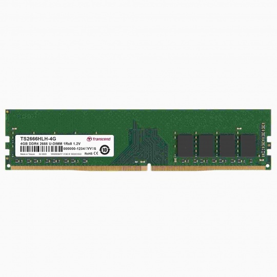 TRANSCEND DIMM DDR4 4GB 2666MHz 1Rx8 512Mx8 CL19 1.2V