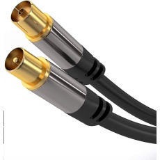PREMIUMCORD propojovací kabel, anténní, M/F 75Ohm (135dB) 4x stíněný 1,5m PREMIUMCORD propojovací kabel, anténní, M/F 75Ohm (135dB) 4x stíněný 1,5m