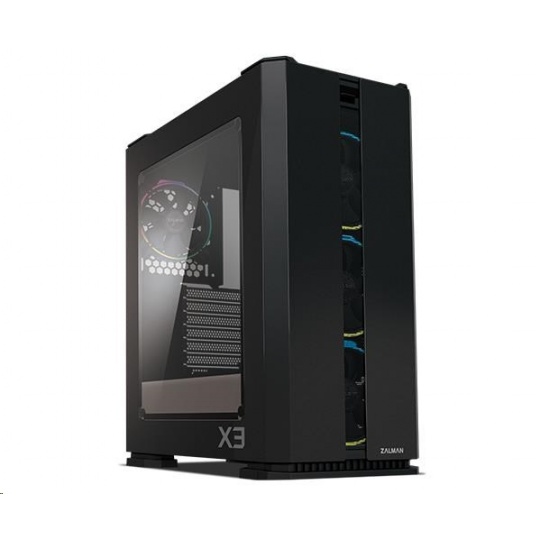 ZALMAN skříň X3 Black,  ATX bez zdroje, aRGB