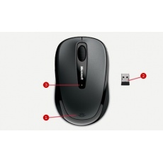 Microsoft myš L2 Wireless Mobile Mouse 3500 Mac/Win USB Black Microsoft myš L2 Wireless Mobile Mouse 3500 Mac/Win USB Black