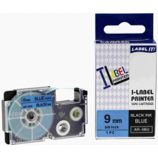 Xerox kompatibilní páska s Casio, XR-9BU1, 9mm x 8m, černý tisk / modrý podklad - ALLPRINT Xerox kompatibilní páska s Casio, XR-9BU1, 9mm x 8m, černý tisk / modrý podklad - ALLPRINT