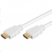 PremiumCord HDMI High Speed + Ethernet kabel,bílý, zlacené konektory, 15m