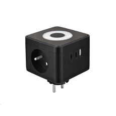 Viking síťový adaptér Y23L, 2x 230 V, 1x USB-A, 2x USB-C, dotykové světlo, černá Viking síťový adaptér Y23L, 2x 230 V, 1x USB-A, 2x USB-C, dotykové světlo, černá