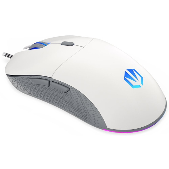 ENDORFY Herní myš GEM Plus Onyx White, USB, ARGB, bílá