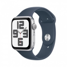 APPLE Watch SE GPS 44mm Silver Aluminium Case with Storm Blue Sport Band - S/M APPLE Watch SE GPS 44mm Silver Aluminium Case with Storm Blue Sport Band - S/M