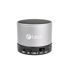 C-TECH repro SPK-04S, bluetooth, stříbrné