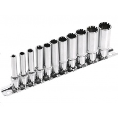 Extol Premium hlavice nástrčné prodloužené, MULTI-LOCK, sada 11ks, 1/4" 8818110