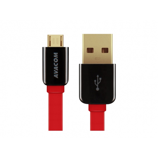 AVACOM MIC-40R kabel USB - Micro USB, 40cm, červená