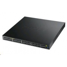 Zyxel XGS3700-48HP 52-port Gigabit L2+ Managed PoE Switch, 48x gigabit RJ45, 4x 10G SFP+, 802.3at, 460W