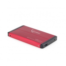 GEMBIRD externí box pro 2.5" zařízení, USB 3.0, SATA, červený