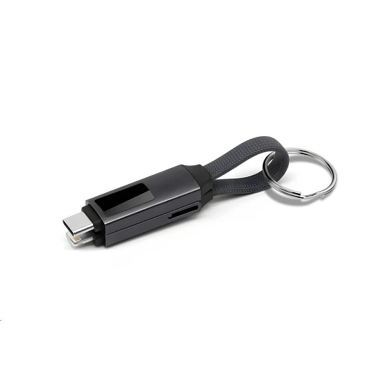 WG - Kabel + magnetická kabelová klíčenka 3v1, tmavě šedá WG - Kabel + magnetická kabelová klíčenka 3v1, tmavě šedá