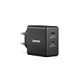 LENOVO napájecí adaptér Dual USB-C 65W GaN Charger Black - EU