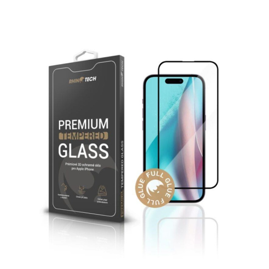 RhinoTech tvrzené ochranné 3D sklo pro Apple iPhone 15 Plus