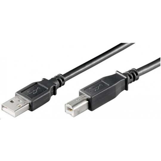 PREMIUMCORD Kabel USB 2.0 A-B propojovací 2m, barva černá