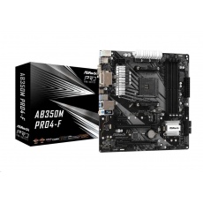 ASRock MB Sc AM4 AB320M Pro4-F, AMD B350, 4xDDR4, 1xHDMI, 1xDVI, 1xVGA, mATX ASRock MB Sc AM4 AB320M Pro4-F, AMD B350, 4xDDR4, 1xHDMI, 1xDVI, 1xVGA, mATX