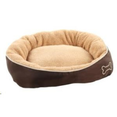 Pelech KARLIE Chipz hnedy okraj, bezovy vnitrek S 52x46x20cm Pelech KARLIE Chipz hnedy okraj, bezovy vnitrek S 52x46x20cm
